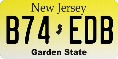 NJ license plate B74EDB