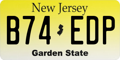 NJ license plate B74EDP