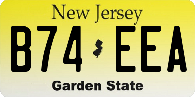 NJ license plate B74EEA