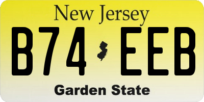NJ license plate B74EEB