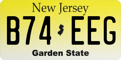 NJ license plate B74EEG
