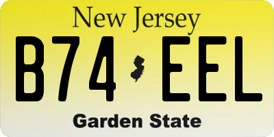 NJ license plate B74EEL