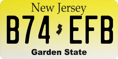 NJ license plate B74EFB