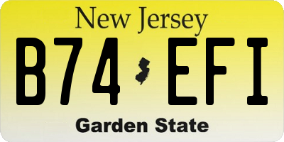 NJ license plate B74EFI