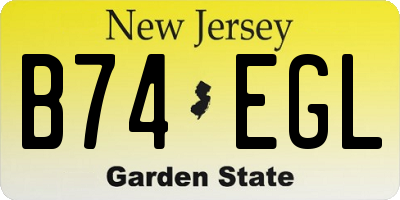 NJ license plate B74EGL