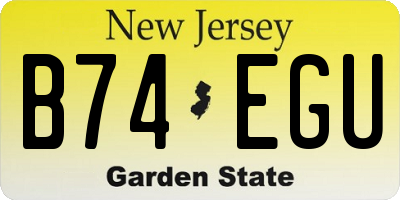 NJ license plate B74EGU