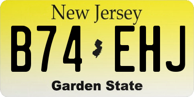 NJ license plate B74EHJ