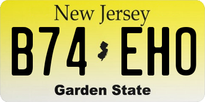 NJ license plate B74EHO