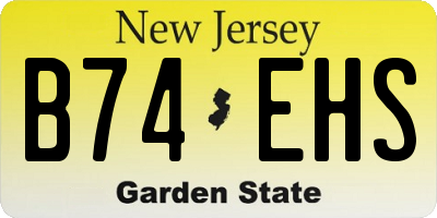 NJ license plate B74EHS