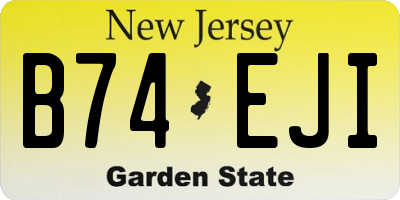 NJ license plate B74EJI