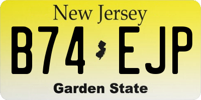 NJ license plate B74EJP
