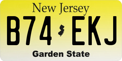 NJ license plate B74EKJ