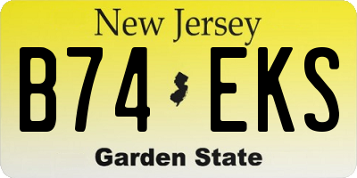 NJ license plate B74EKS