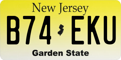 NJ license plate B74EKU