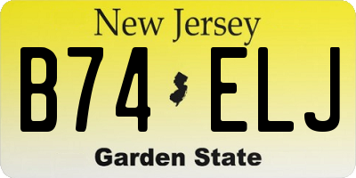 NJ license plate B74ELJ