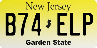 NJ license plate B74ELP