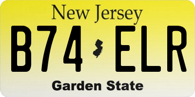 NJ license plate B74ELR