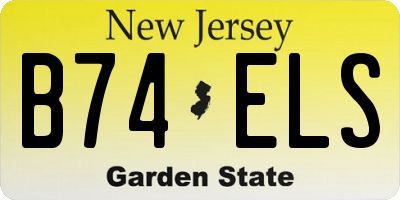 NJ license plate B74ELS