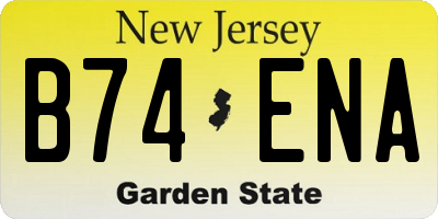 NJ license plate B74ENA