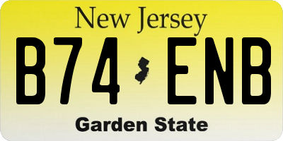NJ license plate B74ENB
