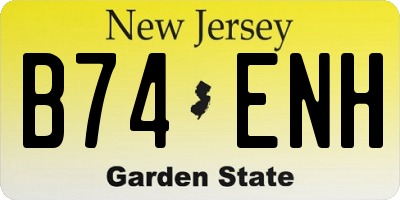NJ license plate B74ENH