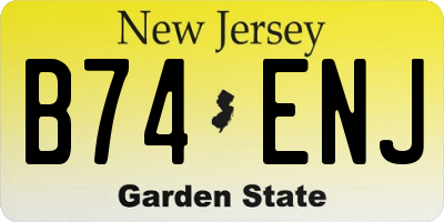 NJ license plate B74ENJ
