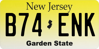 NJ license plate B74ENK
