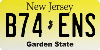 NJ license plate B74ENS