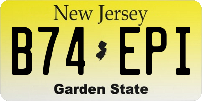 NJ license plate B74EPI