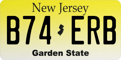 NJ license plate B74ERB