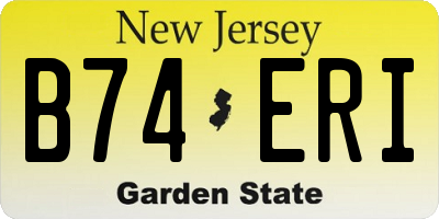 NJ license plate B74ERI