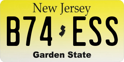 NJ license plate B74ESS