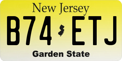NJ license plate B74ETJ