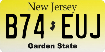 NJ license plate B74EUJ