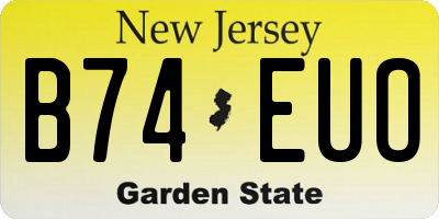 NJ license plate B74EUO