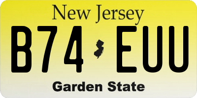 NJ license plate B74EUU