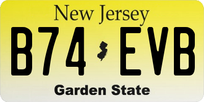 NJ license plate B74EVB