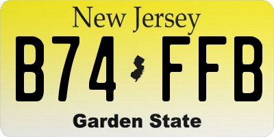 NJ license plate B74FFB