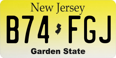 NJ license plate B74FGJ