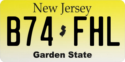 NJ license plate B74FHL