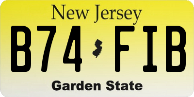 NJ license plate B74FIB