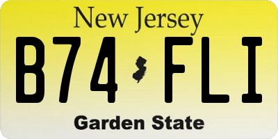 NJ license plate B74FLI
