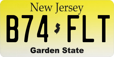 NJ license plate B74FLT
