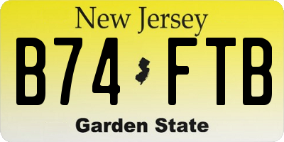 NJ license plate B74FTB