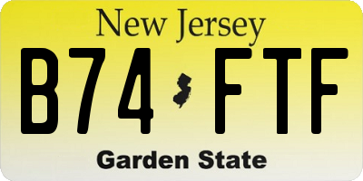 NJ license plate B74FTF