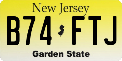 NJ license plate B74FTJ