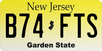NJ license plate B74FTS