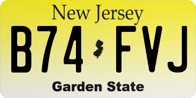 NJ license plate B74FVJ