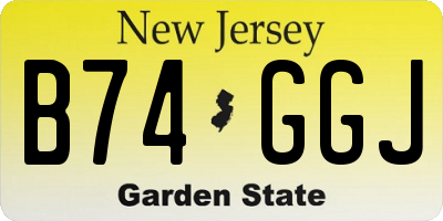 NJ license plate B74GGJ