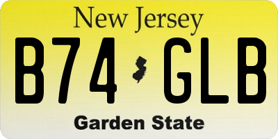NJ license plate B74GLB
